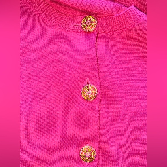 Talbots Women’s Dark Pink Merino Wool Cardigan size S - Picture 4 of 8